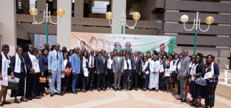 Les nouveaux diplômés ont traduit leur gratitude à l'Inp-Hb pour cette opportunité. (DR)