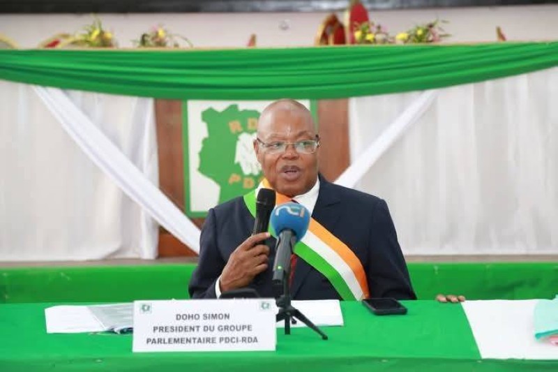 Doho Simon, président du groupe parlementaire du Pdci-Rda. (Ph: Dr)