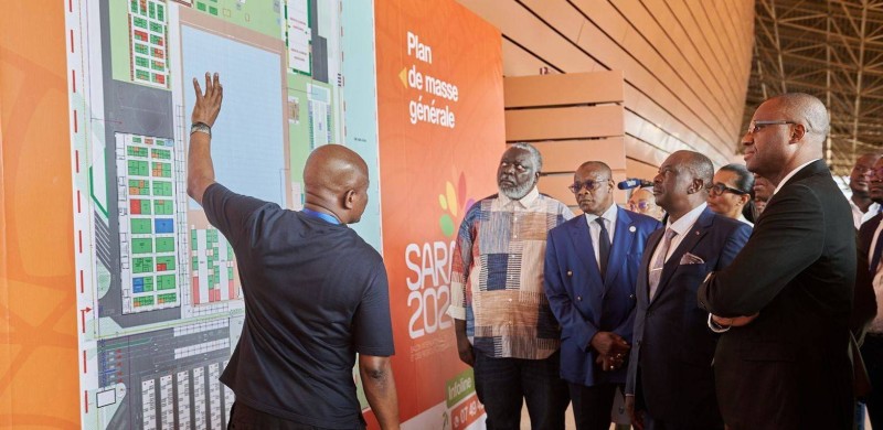 En prélude au SARA 2025, les ministres Kobenan Kouassi Adjoumani, Sidi Tiémoko Touré et Jacques Assahoré Konan inspectent les installations du parc des expositions, afin de s’assurer de la qualité des préparatifs.