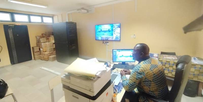 La vidéo surveillance du lycée Djédjé Amondji d'Adjamé. (Ph: M.T.)