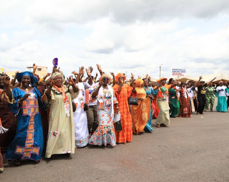 Les femmes ont massivement pris part à cette rencontre pour exprimer leur reconnaissance à Alassane Ouattara (DR)