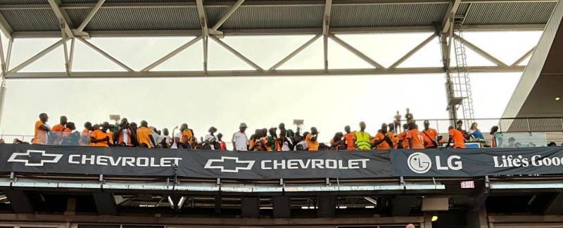 Dans les tribunes à Toronto