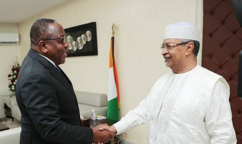 Le président Ibrahime Coulibaly-Kuibiert et Mahamat Saleh Annadif
