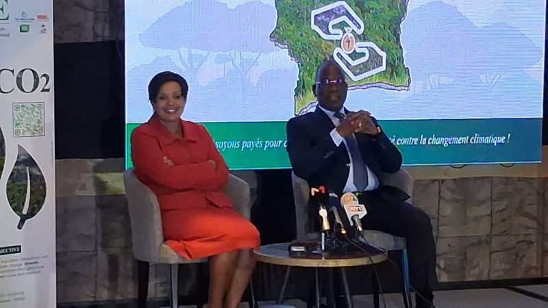 Marie-Chantal Uwanyiligira, Directrice des opérations de la Banque Mondiale pour la Côte d’Ivoire, le Bénin, la Guinée et le Togo, a félicité le leadership ivoirien et le ministre de l'Environnement ivoirien, Assahoré Konan Jacques. (Ph: Dr)