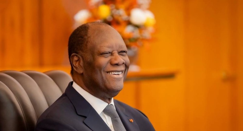 Le Président de la République de Côte d'Ivoire, Alassane Ouattara