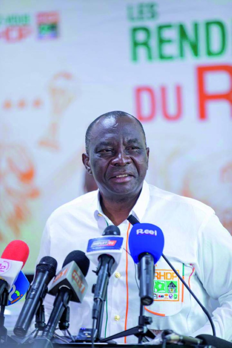 Le porte-parole du Rhdp, le ministre d'Etat Kobenan Kouassi Adjoumani. (DR)
