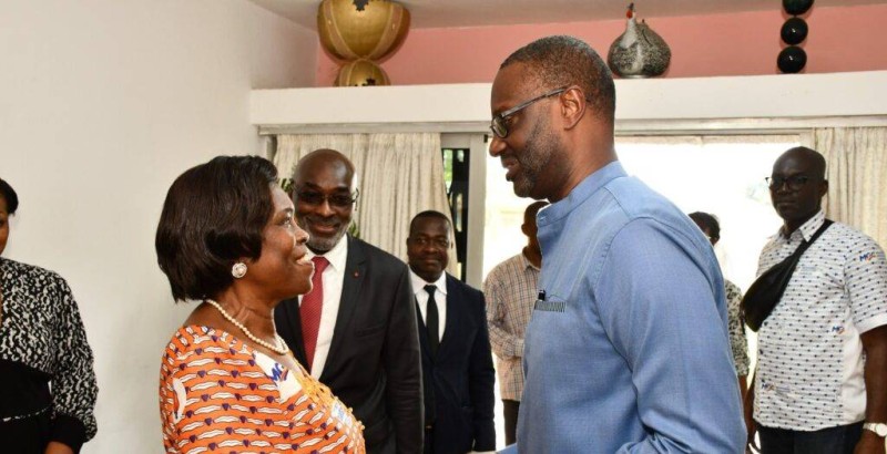 Simone Gbagbo et Tidjane Thiam