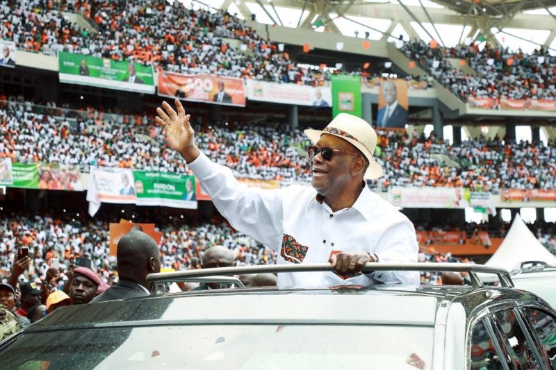 Le Président de République Alassane Ouattara. &#039;Bosson Honoré)