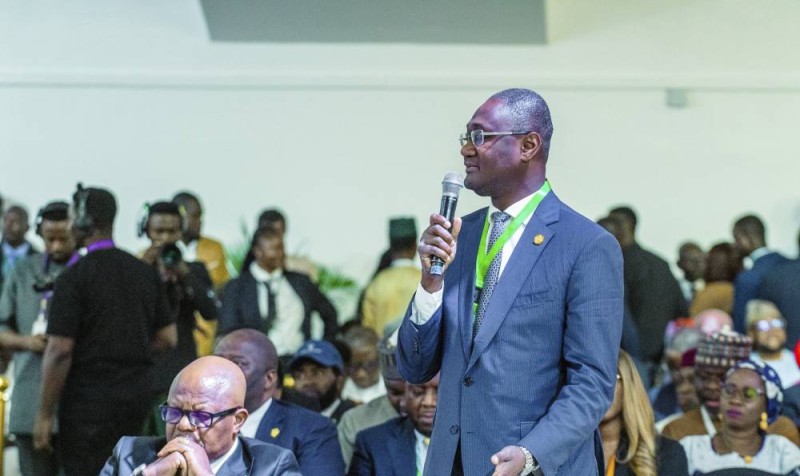 Le ministre du Patrimoine, du Portefeuille de l’État et des Entreprises publiques, Moussa Sanogo à Abuja, ce vendredi 27 juin 2025 (Ph: Afreximbank)