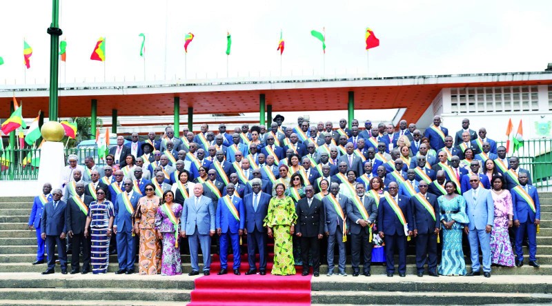 En présence du Premier ministre, ministre des Sports et du Cadre de vie, le président de l'Assemblée nationale, Adama Bictogo a lancé un appel solennel aux députés à quatre mois de la présidentielle et les a engagés à honorer la redevabilité avec leurs mandants. (Ph: SEBASTIEN KOUASSI)