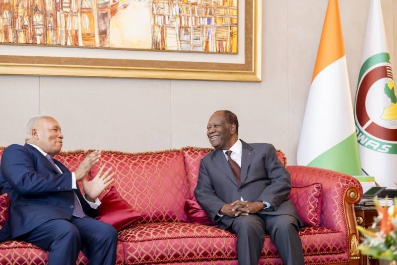 Isidore Mvouba a transmis les félicitations du Président Denis Sassou Nguésso à son homologue ivoirien, Alassane Ouattara
