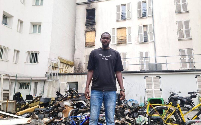 Fousseynou Cissé a sauvé une famille dans cet immeuble où un incendie s'est déclaré
