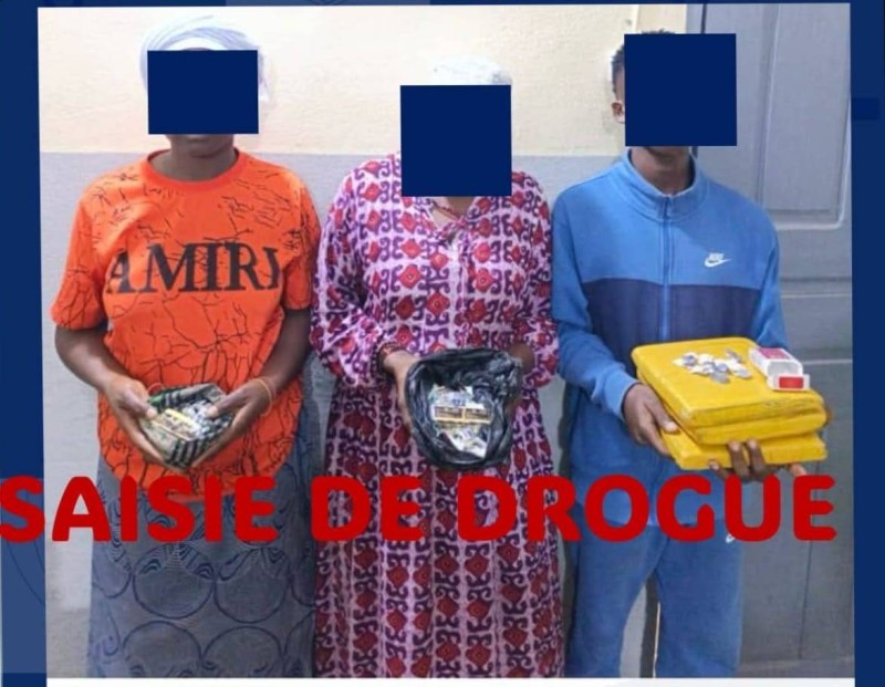Parmi les individus interpellés, il y a deux femmes. (Ph: Dr)
