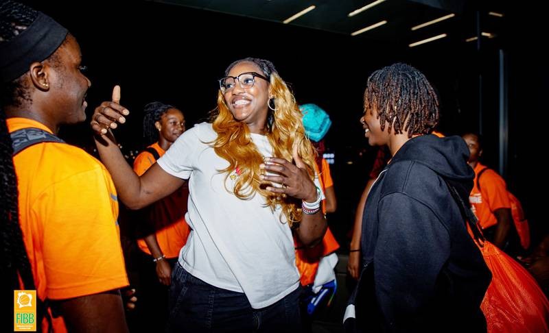 Kariata Diaby, pivot Côte d’Ivoire, à son arrivée à Abidjan. (Ph: Dr)