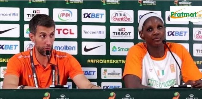 Le sélectionneur Stéphane Leite et la capitaine Kariata Diaby