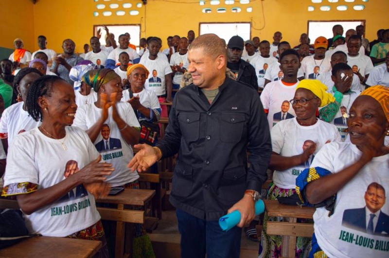 Jean Louis Billon en tournée dans l'ouest du pays. (DR)