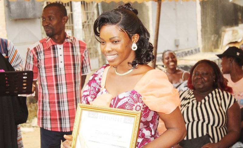 Djué Ahou Nadège épouse Kouadio, lauréate de la 1re édition du concours « Dynafille ». (Ph: Dr)