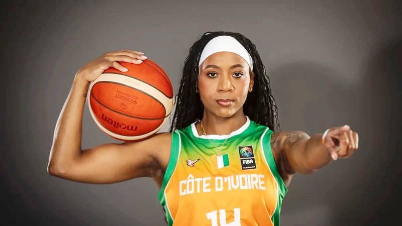 Ameryst Alston alias “Akissi”, arrière-meneuse ivoirienne, prête pour affronter le Sénégal. (Ph: Dr)