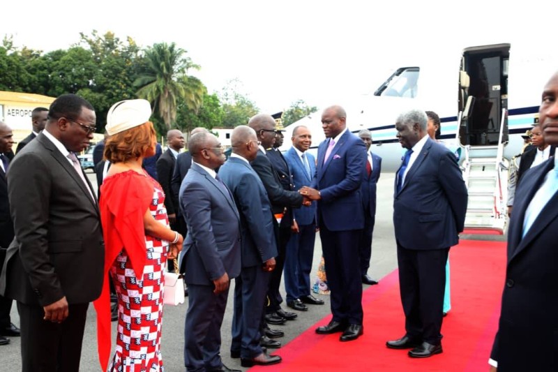 Le Président Gabonais à son arrivée à Bouaké (Poro Dagnogo)