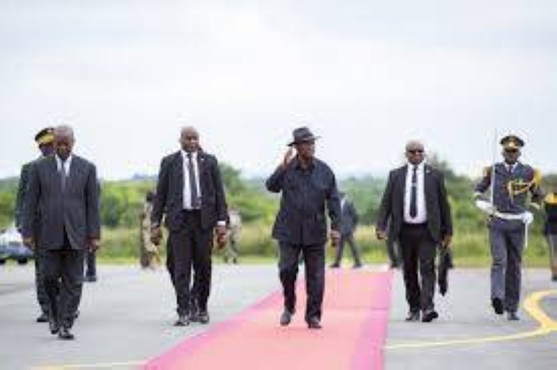 Le Président Ouattara à son arrivée à Bouaké. (Ph: Dr)