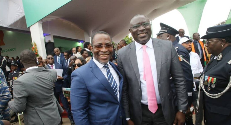 Le Directeur général de Fraternité Matin Abdel Nouho Serge et son adjoint Adama Koné