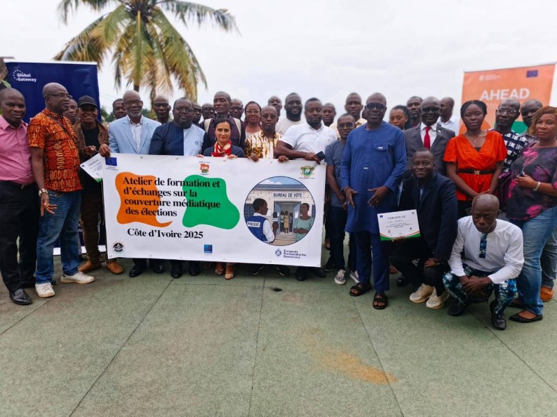 Les journalistes ivoiriens et les formateurs. (DR)