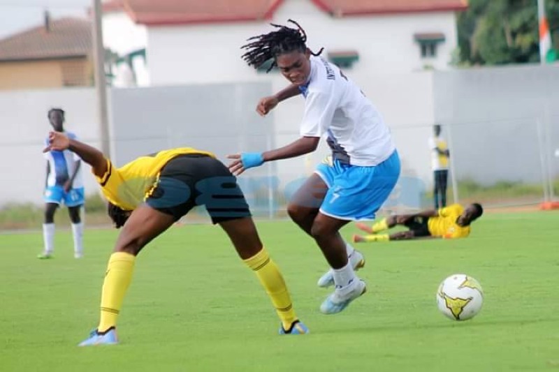 Mel Cristiano en pleine démonstration avec l'Inter d'Abidjan lors des récentes matches de qualification de la Ldc Caf 2024 à Bouaké