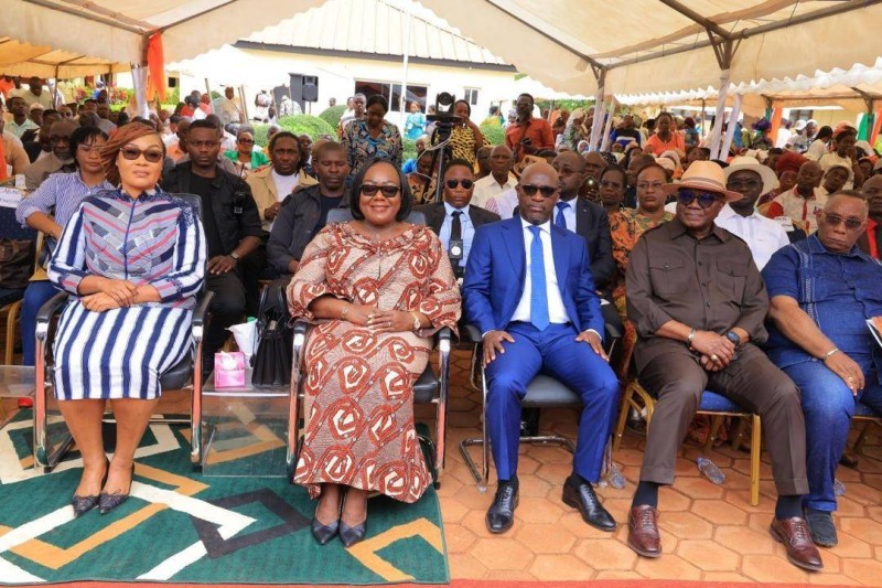 Charles Blé Goudé, aux côtés de la ministre d’État Anne Ouloto, lors de la deuxième journée du Forum du Grand Ouest à Guiglo.