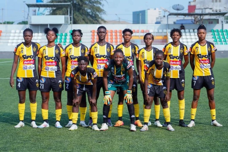 L'équipe féminine de l'Asec Mimosas, championne de Côte d’Ivoire.