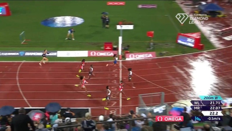 La photo finish montrant la sprinteuse ivoirienne passant la ligne d'arrivée. (Ph: Dr)