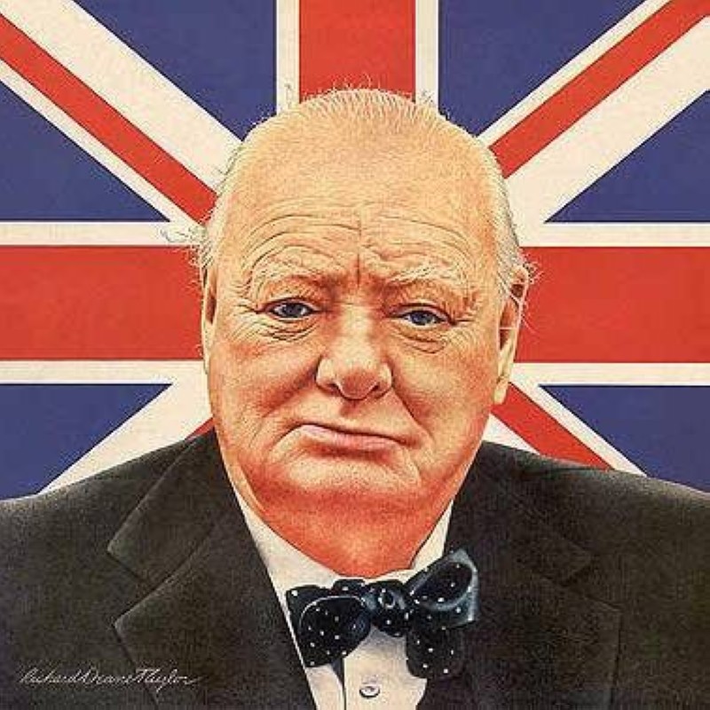 Churchill avec son nœud papillon. (Ph:DR)