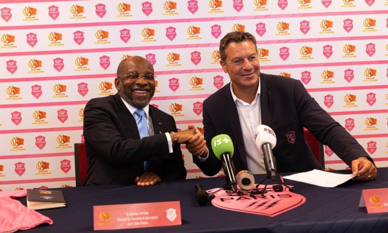 Siandou Fofana et Thomas Lombard officialisent l’alliance entre Sublime Côte d’Ivoire et le Stade Français Paris.