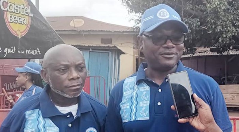Marcel Dié (casquette bleue) s'est réjoui du retour du Port autonome d'Abidjan. (Ph: Dr)