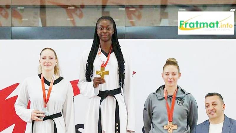 Laurène Kimi Ossin sur la première marche du podium. (Ph: Dr)