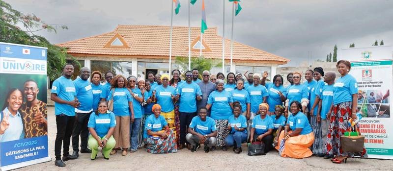 Les participants aux différentes formations visiblement heureux d’avoir pris part à un moment important pour la préservation de la paix en Côte d’Ivoire. (Ph: Dr)