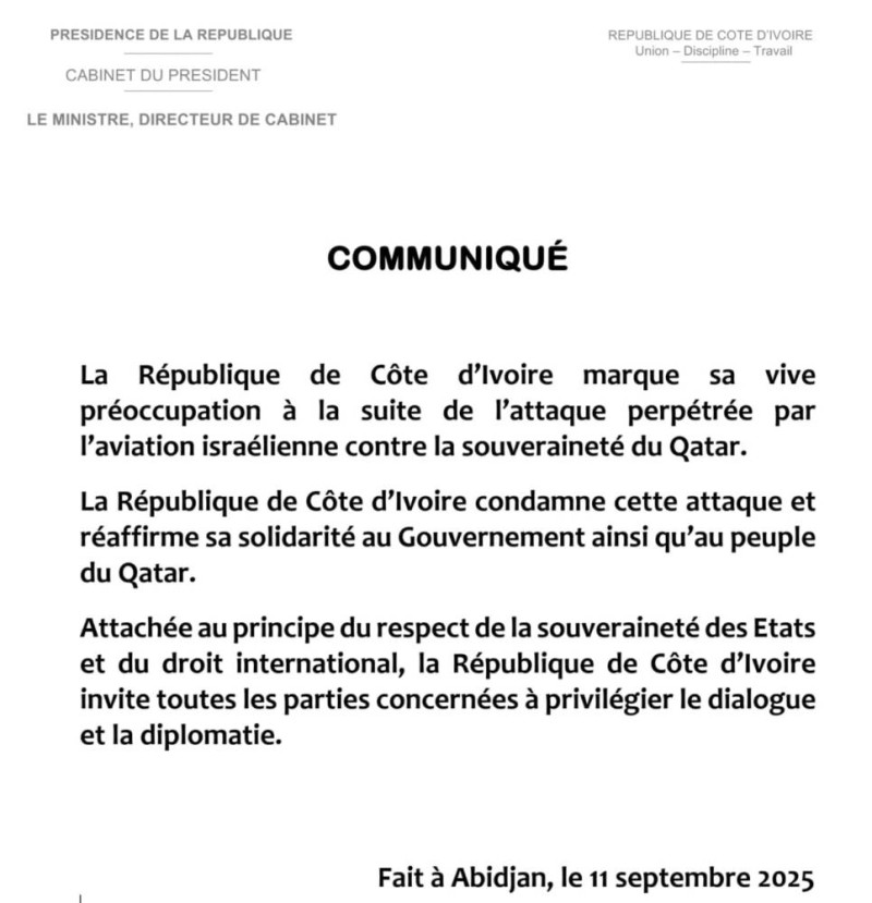 Fac-similé du communiqué. (DR)