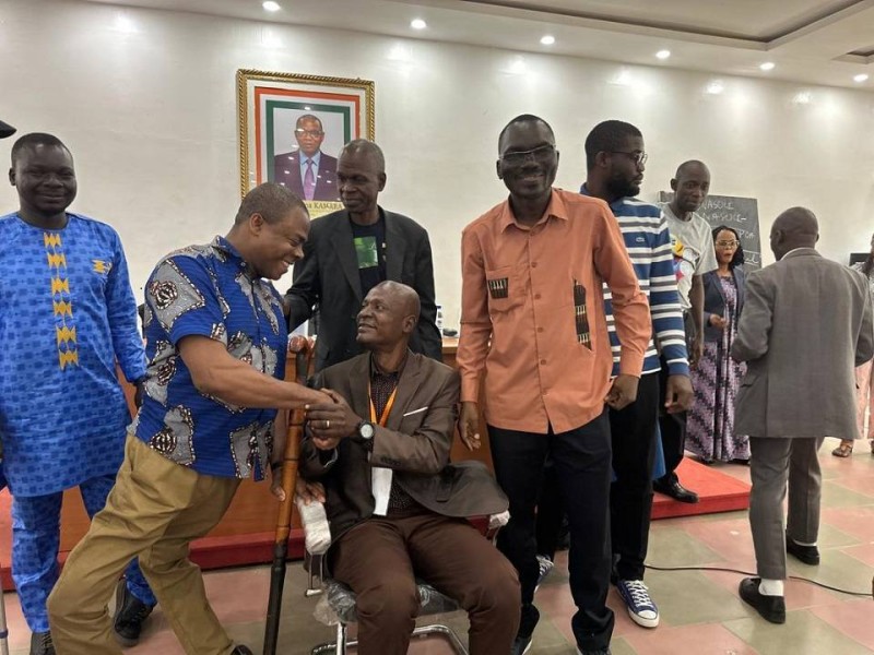Déjà président de l’Association Nationale des Sourds de Côte d'Ivoire(Anasoci), Maho Albert Bony a remporté une victoire nette avec 39 voix sur 42. (DR)