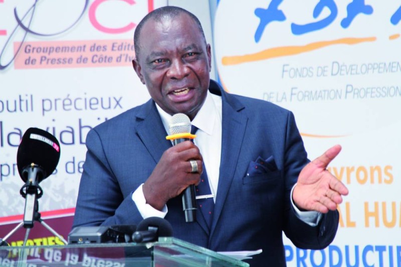 Le ministre d'Etat, ministre de l'Agriculture, du Développement rural et des Productions vivrières, Kobenan Kouassi Adjoumani, a insisté sur le rôle crucial des journalistes dans la démocratie. (Ph: Dr)