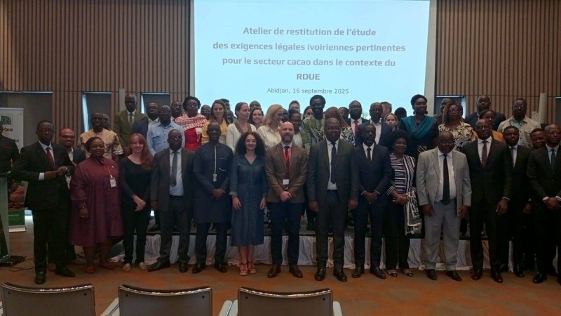 Les acteurs ont pris part à un atelier pour préparer la filière ivoirienne de cacao à ces exigences. (Ph: Dr)