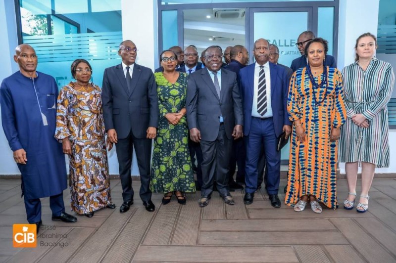 La délégation onusienne et des membres de la direction du Rhdp. (Ph: Dr)