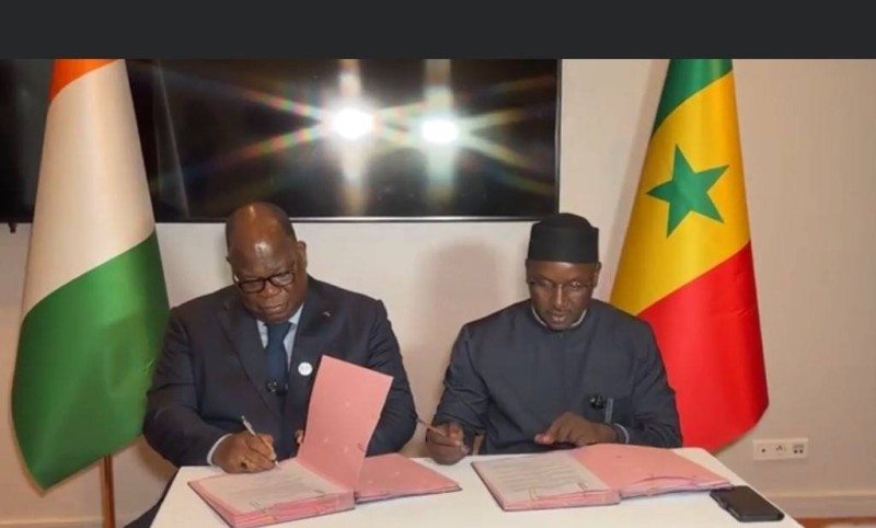 Les ministres ivoiriens et sénégalais