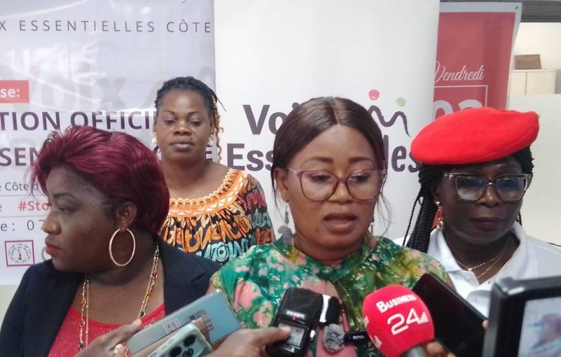 La présidente du réseau, Mme Akoua Pélagie Kouamé
