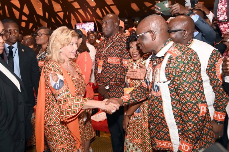 Dominique Ouattara a encouragé les militants. (DR)