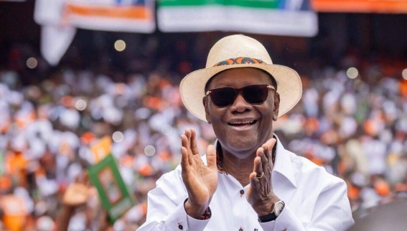 Le Président Alassane Ouattara, candidate à sa propre succession