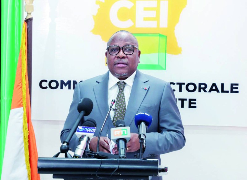 Le président de la Cei, Ibrahime Coulibaly-Kuibiert, a souhaité une bonne campagne à tous les candidats. (Ph: Dr)