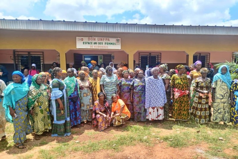 Les participantes lors de la journée de sensibilisation sur les élections apaisées, organisée à l’Espace Ami des Femmes de Korhogo.
