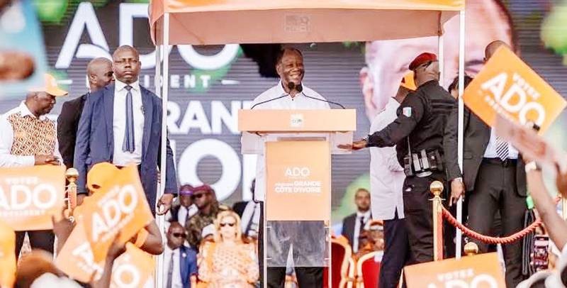 Le candidat des Houphouëtistes, Alassane Ouattara, a salué la forte mobilisation.