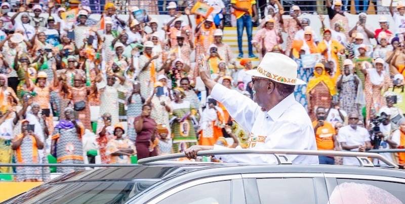 Le candidat du Rhdp, Alassane Ouattara, a salué l’engagement des femmes à ses côtés.