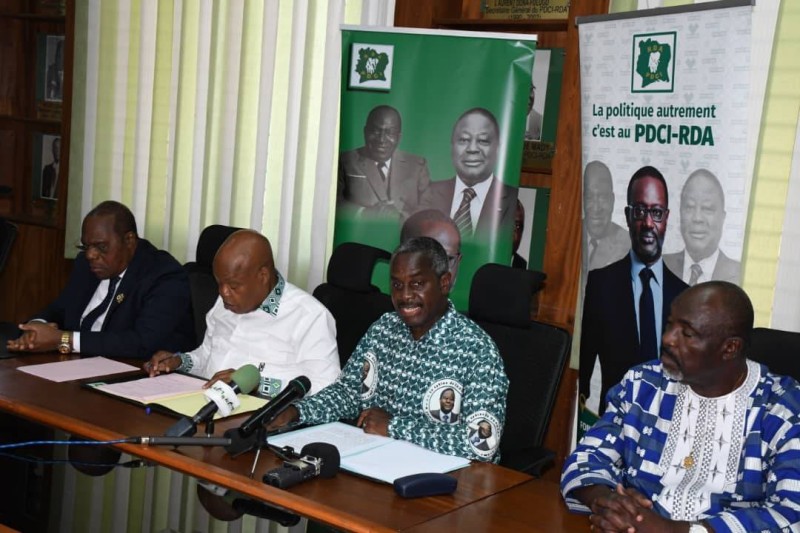 Les porte-paroles adjoints du Pdci-Rda, Doho Simon et Yapo Calice. (Ph: Dr)