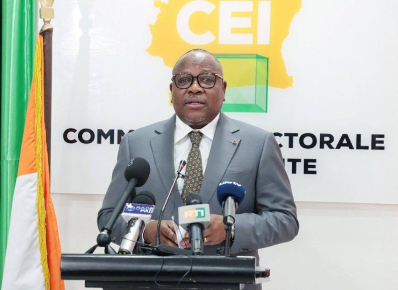 Le président de la Commission électorale indépendante(CEI), Ibrahime Kuibert Coulibaly